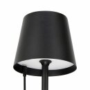 LED Line LED Akku Tischleuchte Taza Schwarz IP54 3,5W 400lm CCT 3000/4000/5000K Touchdimmer USB-C