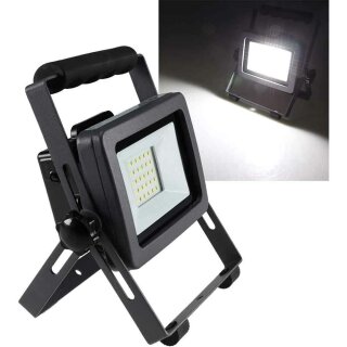 REV LED Akku BauStrahler Fluter Arbeitsleuchte Flare Schwarz IP44 30W 2000lm kaltweiß