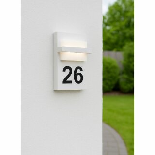 Eglo LED Außenleuchte Wandlampe Hausnummer Culpina Weiß IP44 10W 1100lm Warmweiß 3000K
