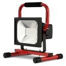 REV LED Akku Arbeitsleuchte Fluter Strahler Mobi Rot IP54 20W 1400lm kaltweiß auf Ständer