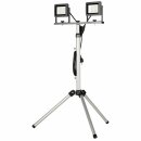 REV LED Fluter Arbeitsleuchte Strahler Flare silber IP44 2 x 20W 3400lm kaltweiß auf Stativ