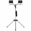 REV LED Fluter Arbeitsleuchte Strahler Flare silber IP44 2 x 20W 3400lm kaltweiß auf Stativ