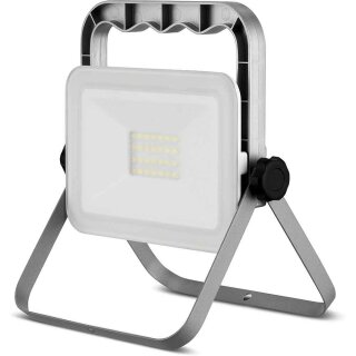 REV LED Fluter Strahler Mirano Grau IP65 20W 1800lm Kaltweiß Ständer Kabel Stecker