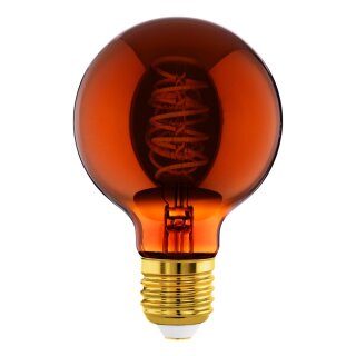 Eglo LED Spiral Filament G80 Globe 4W E27 Kupfer 30lm extra warmweiß 2000K Dimmbar