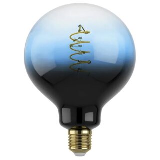 Eglo LED Spiral Filament G125 Globe 4W = 10W E27 Schwarz Blau Verlauf 85lm extra warmweiß 2000K DIMMBAR