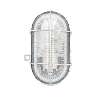 Unitec Wandlampe Ovalleuchte Schiffsarmatur Grau IP44 max. 60W E27 Schutzkorb