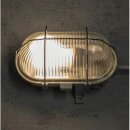 Unitec Wandlampe Ovalleuchte Schiffsarmatur Grau IP44 max. 60W E27 Schutzkorb