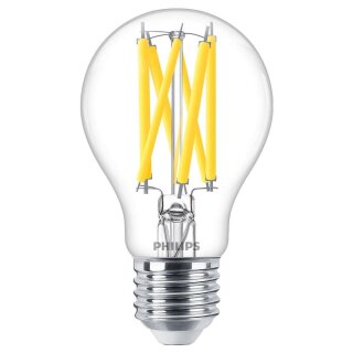 Philips LED Filament A60 Birne 10,5W = 100W E27 klar 1521lm warmweiß WarmGlow 2200K-2700K DIMMBAR