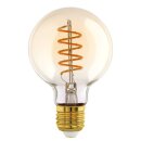 Eglo LED Spiral Filament G80 Globe 4W = 25W E27 Gold...
