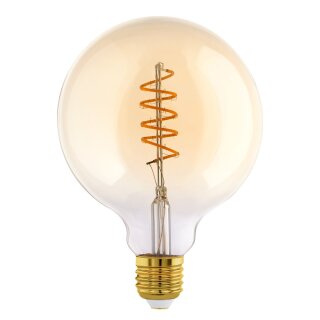 Eglo LED Spiral Filament G125 Globe 4W = 26W E27 Gold 270lm extra warmweiß 2200K