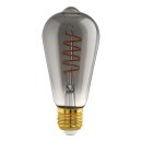 Eglo LED Spiral Filament ST64 Edison 4W E27 Rauchglas...