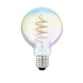 Eglo LED Spiral Filament Globe G80 4W = 21W E27 Regenbogen 200lm extra warmweiß 2000K DIMMBAR