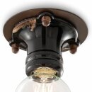 Ferroluce Deckenleuchte Aufbaulampe Pipes Schwarz...