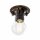 Ferroluce Deckenleuchte Aufbaulampe Pipes Schwarz Ø14,5cm max. 53W E27 handgefertigt Keramik
