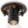 Ferroluce Deckenleuchte Aufbaulampe Pipes Schwarz Ø14,5cm max. 53W E27 handgefertigt Keramik
