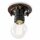 Ferroluce Deckenleuchte Aufbaulampe Pipes Schwarz Ø14,5cm max. 53W E27 handgefertigt Keramik