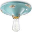 Ferroluce Deckenleuchte Aufbaulampe Vintage Hellblau...