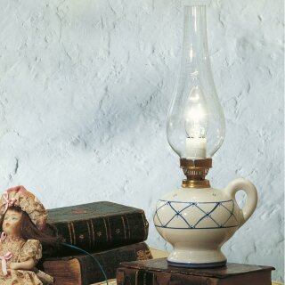 Ferroluce Tischleuchte Lampe Pompei Vintage Weiß Ø15cm max. 42W E14 handgefertigt Keramik
