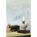 Ferroluce Tischleuchte Lampe Pompei Vintage Weiß Ø15cm max. 42W E14 handgefertigt Keramik