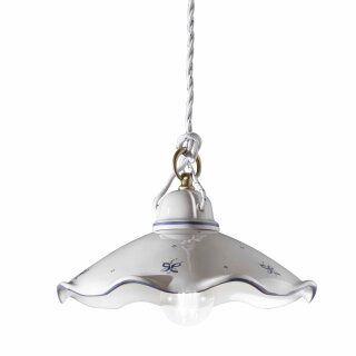 Ferroluce Deckenlampe Pendelleuchte Belluno weiß rund Ø30cm max. 75W E27 kürzbar