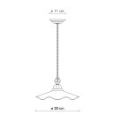 Ferroluce Deckenlampe Pendelleuchte Belluno weiß...