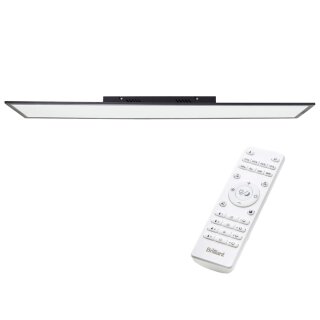 Brilliant LED Deckenleuchte Aufbaupanel Jacinda schwarz 120x30cm 35W 3800lm 2700K-6500K CTT dimmbar Fernbedienung B-Ware