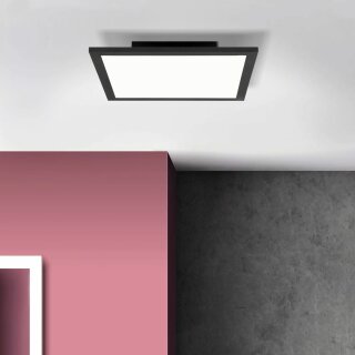 Brilliant LED Aufbaupanel Deckenleuchte Buffi Schwarz 40x40cm 20W 2400lm neutralweiß 4000K B-Ware