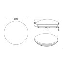 Reality Leuchten LED Deckenleuchte Putz Weiß Ø27cm IP44 12W 1160lm warmweiß 3000K