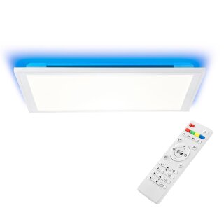 Brilliant LED Deckenleuchte Aufbaupanel Allie Weiß 40x40cm 24W 2400lm 2700K-6500K RGB Backlight dimmbar Fernbedienung B-Ware
