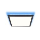 Brilliant LED Deckenleuchte Aufbaupanel Allie schwarz 40x40cm 24W 2400lm 2700K-6500K RGB dimmbar Fernbedienung B-Ware