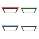Brilliant LED Deckenleuchte Aufbaupanel Allie schwarz 40x40cm 24W 2400lm 2700K-6500K RGB dimmbar Fernbedienung B-Ware