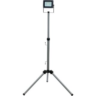 REV LED Fluter Arbeitsleuchte Strahler IP65 10W 900lm Tageslicht 6500K kaltweiß auf Stativ