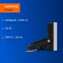 REV LED Strahler Außenleuchte Supra Anthrazit IP65 20W 1600lm neutralweiß 4000K
