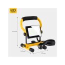 LED´s work LED Strahler Arbeitsleuchte IP65 20W 1800lm Neutralweiß 4000K Ständer Kabel Stecker