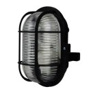 Unitec Wandlampe Ovalleuchte Schiffsarmatur Schwarz IP44...