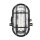 Unitec Wandlampe Ovalleuchte Schiffsarmatur Schwarz IP44 max. 60W E27 Schutzkorb