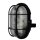 Unitec Wandlampe Ovalleuchte Schiffsarmatur Schwarz IP44 max. 60W E27 Schutzkorb
