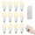 10er Set LED Leuchtmittel Birnen warmweiß 2700K mit Fernbedienung