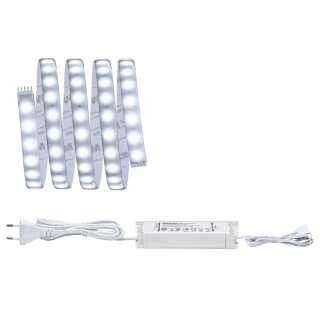 Paulmann LED Strip Function MaxLED 500 Basisset Silber IP44 1,5m 9W 660lm Tageslichtweiß 230/24V