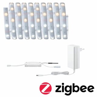 Paulmann LED Strip Function MaxLED 250 Basisset Silber IP44 3m 12W 750lm CCT 2700-6500K 230/24V ZigBee