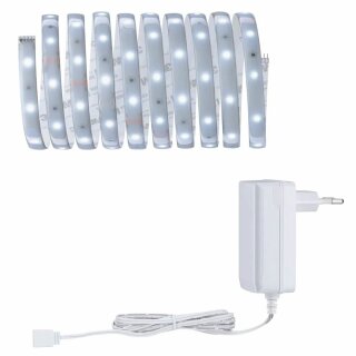 Paulmann LED Strip Function MaxLED 250 Basisset Silber IP44 3m 12W 720lm Tageslicht 6500K kaltweiß 230/24V