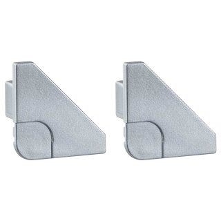 2 x Paulmann Delta End Cap 70266 Aluminium matt für LED Strip Profil