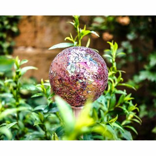 Gartenkugel Glas Globe Ø130mm Miracle Mosaic Rot