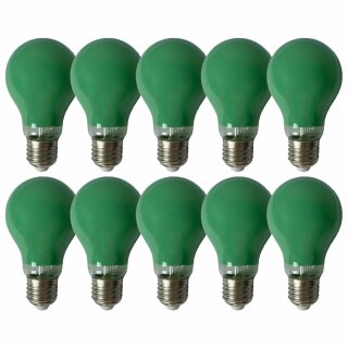 10 x Merkur LED Filament A60 Birne 4W E27 29lm farbig Grün