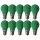 10 x Merkur LED Filament A60 Birne 4W E27 29lm farbig Grün