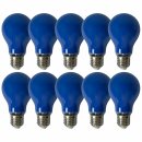 10 x Merkur LED Filament A60 Birne 4W E27 20lm farbig Blau