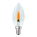 LED Filament Leuchtmittel Kerze 1W E14 klar Flackerlicht...