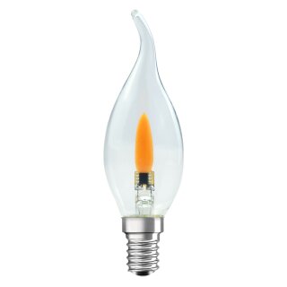 LED Filament Leuchtmittel Windstoßkerze 1W E14 klar Flackerlicht Feuer