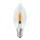 6 x LED Filament Leuchtmittel Kerze 1W E14 klar Flackerlicht Feuer