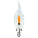 10 x LED Filament Leuchtmittel Windstoßkerze 1W E14...